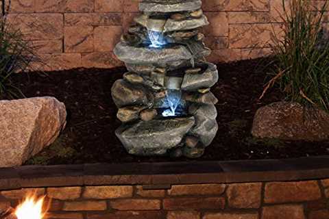 Garden Waterfall Fountain With LED Lights
