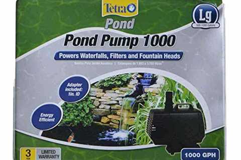 TetraPond 26588 Water Garden Pump, Powers Waterfalls/Filters/Fountain Heads, 500 to 1000 gallons