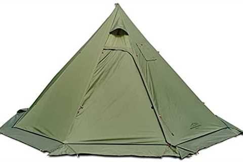 4 Persons Lightweight Tipi Hot Tent with Stove Jack