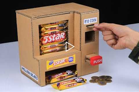 How to Make A Chocolate Vending Machine From Cardboard Without DC Motor