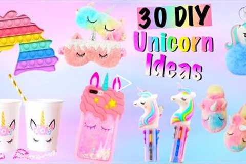 30 DIY -BEST UNICORN IDEAS by GIRL CRAFTS- POP IT, Phone Case,Room Decor,School Supplies and more...