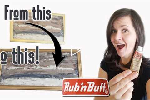 DOES IT WORK? Antiquing With Rub 'n Buff | Product Review | Picture frame transformation