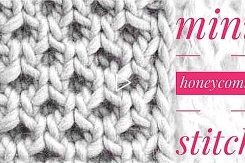 How to knit: Honeycomb knitting stitch tutorial (without cable needle) | mini honeycomb pattern