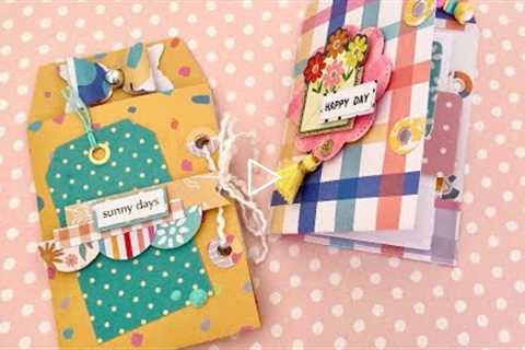6x6 Paper ~ Tag Style Tag Holder/Booklet ~ Happy/Flat Mail Idea | Easy and Simple to Make