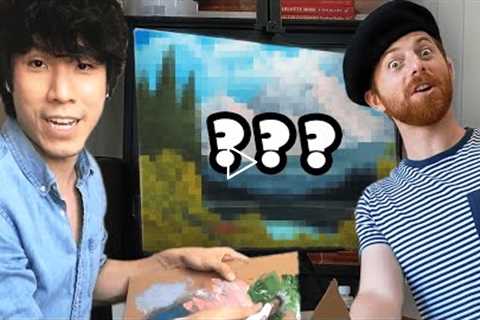 The Try Guys High Bob Ross Paint Challenge