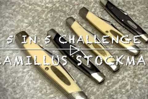 #5knivesin5days @Hobbies Hobo challenge Camillus Stockman pen knife model 100,200 buck 305 & 309