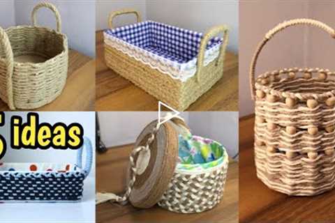 5 Great Handmade ideas With Cardboard and Rope | Craft idea