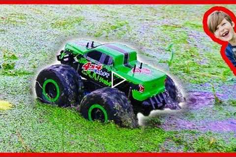 RC Monster Truck Really Rides on Water!