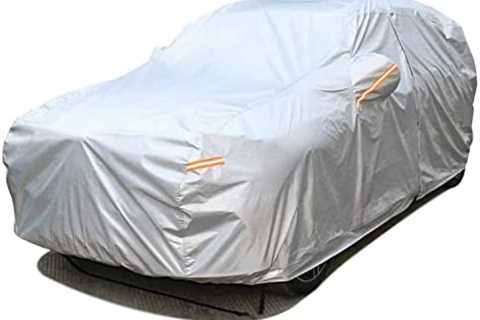 SEAZEN 6 Layers SUV Car Cover Waterproof All Weather, Outdoor Car Covers for Automobiles with..