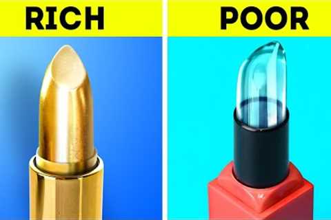 RICH VS. BROKE | Flawless Beauty Hacks And Gadgets