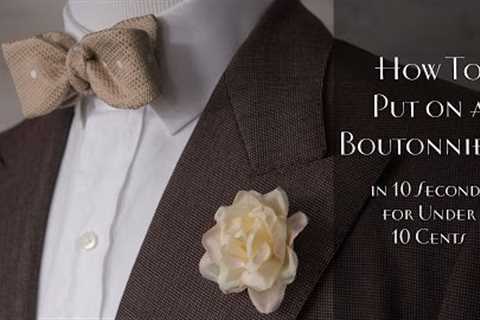 How to Put on a Boutonniere & Lapel Flower Pin The Right Way