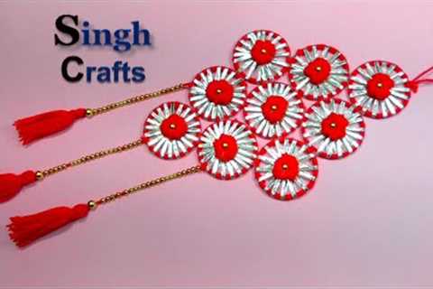 Amazing red wool gota and bangles wall hanging design ideas for home decor