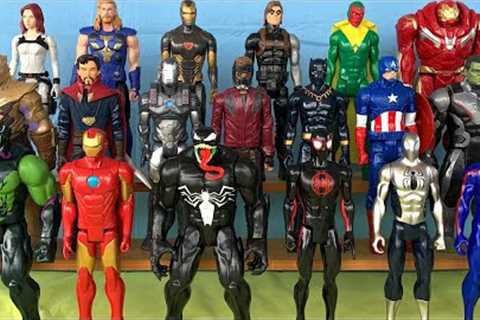 19 Action Figures Marvel and 4 NEW Spider-Man !!! Iron Man, Thor, Hulk, Thanos, Star-Lord, Venom