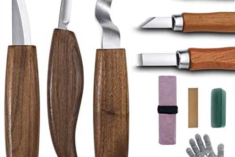 Wood Carving Tools, Whittling Knife Kit 10 in 1 for Spoon, Bowl, DIY Sculpture Carpenter Experts..