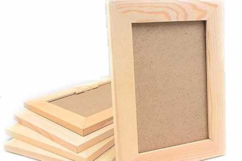 Pack of 12 Unfinished Solid Wood Picture Frames for Arts Crafts, DIY Painting Project Stand or Hang ..