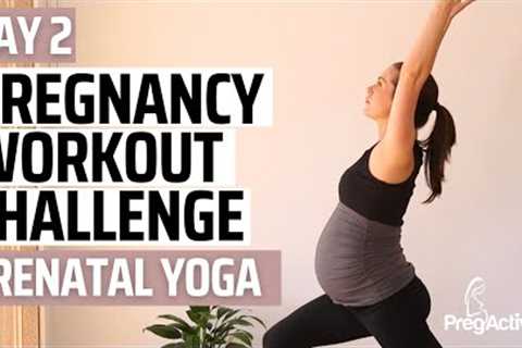 Pregnancy Yoga Workout Day 2 (Prenatal Yoga Challenge)