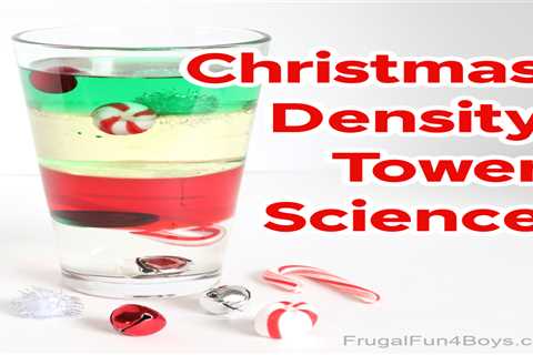 Christmas Density Tower Science Experiment