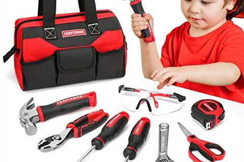 Craftsman 8-Piece Kids Junior Tool Set with Tool Bag, Real Tools  Accessories For Boys  Girls, Age..