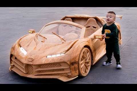 Wood Carving – CR7’s Bugatti Centodieci – ND WoodWorking Art