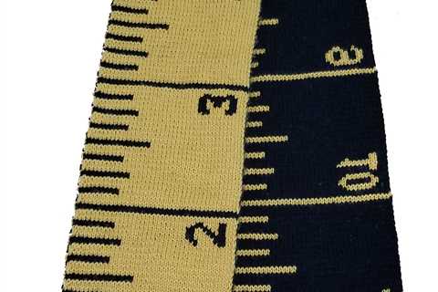 Make a Double Knit ‘Measure Twice’ Measuring Tape Scarf Designed By Annette L. Kovac