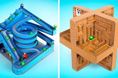 Coolest DIY Marble Labyrinths From Cardboard || Enjoy The Game