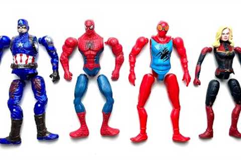 WOW AMAZING ! Spiderman, Captain America, Captain Marvel Build | Marvel Superhero Action Figures