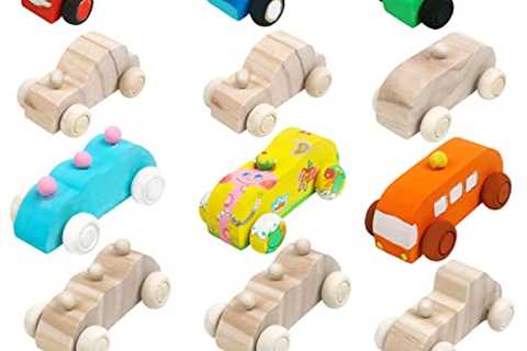 Wooden Cars Unfinished Wood Crafts DIY Craft Wood Kit for Student Family Activities Arts and Crafts ..