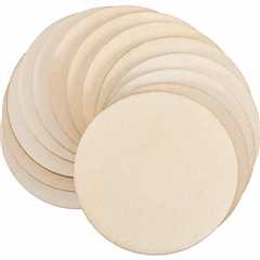 Boao 100 Packs 2 Inch Round Disc Unfinished Wood Circle Wood Pieces Wooden Cutouts Ornaments for..