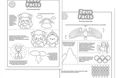 Fun Zeus Facts Coloring Pages