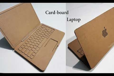 How to Make A laptop with Cardboard : Apple laptop