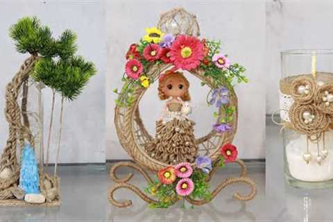 How surprise ! 6 beautiful Jute Showpiece Craft Ideas out of Scrap !!!