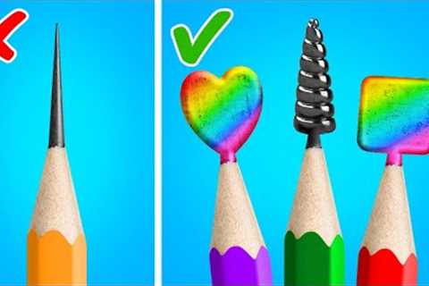 Incredible Art Tricks and School Hacks That Will Make Your Day Brighter