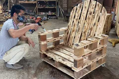 Amazing Design Ideas Woodworking Project Cheap From Pallet - Build A Outdoor Chair From Old Pallets ..