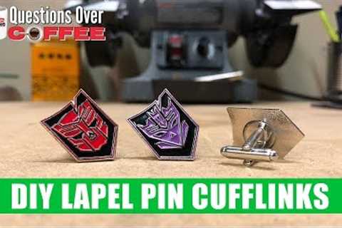 DIY Lapel Pin Cufflinks - Questions Over Coffee 08