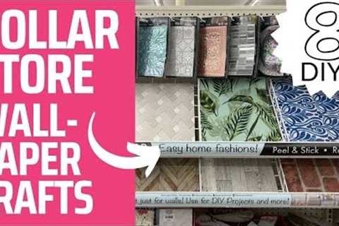 8 Dollar Tree Wallpaper Crafts & DIY Decor Ideas