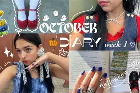 OCTOBER DIARIES WEEK 1: [halloween costumes at school vlog].𖥔 ࣪˖꩜