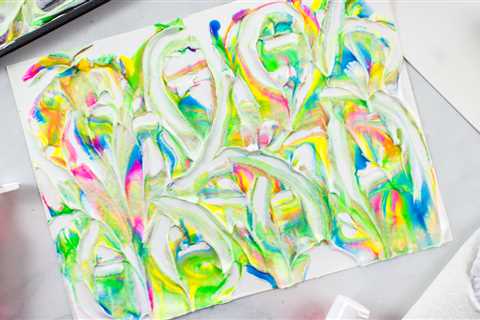 Colorful Shaving Cream Art for Kids