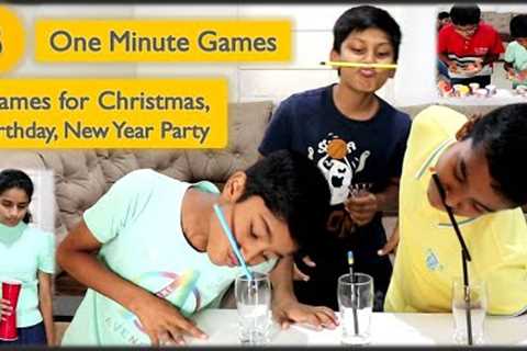 10 One Minute Games | Minute to win it Games for kids | Party games | Christmas Party Games (2023)