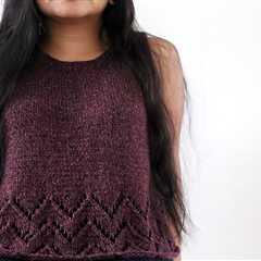 Knit a Sleevless ‘Rovie Chevron Top’ … A Sophisticated Project That Even A Beginner Can Take On