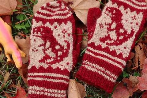 Chomp! Knit a Pair of Children’s Dinosaur Mittens