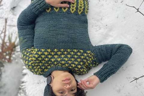 Explore Mosaic Knitting with the Pine Sweater