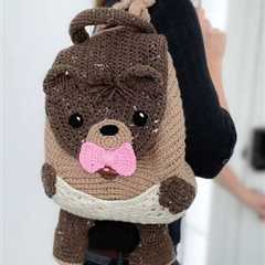 Cuddles the Caring Bear Backpack Crochet Pattern