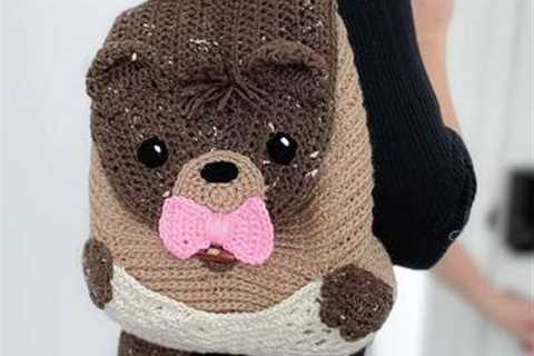 Cuddles the Caring Bear Backpack Crochet Pattern