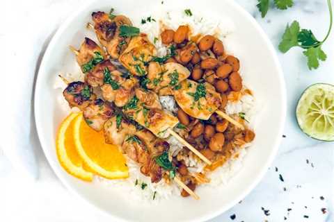 Sheet Pan Cilantro Citrus Chicken Skewers