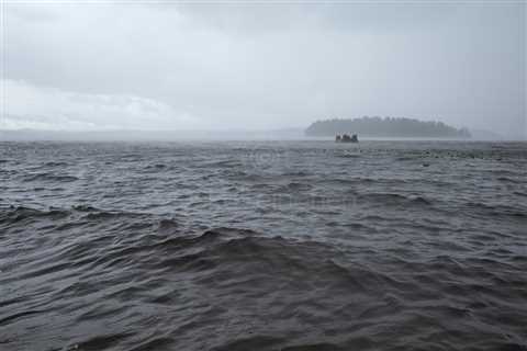 Lake Pyhä At Rain