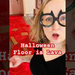 Floor is Lava and sky is Bats 🦇 #floorislava #halloweengames #halloweenparty