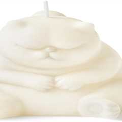 Adval9Vram White Cat Scented Candles – Natural Soy Wax Pine Aroma for Relaxation & Gift