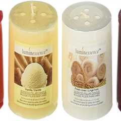Luminessence™ Assorted Scented Pillar Candles - Long Lasting Aroma | Vanilla, Black Cherry, Apple..