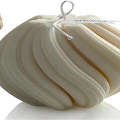 Hyznengu White Swirl Candle - Elegant Handmade Soy Wax Candle, Perfect Gift & Home Decor Idea