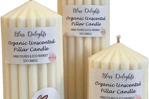 Bliss Delights Organic Soy Pillar Candles | Eco-Friendly, Vegan & Cruelty-Free Candle Set